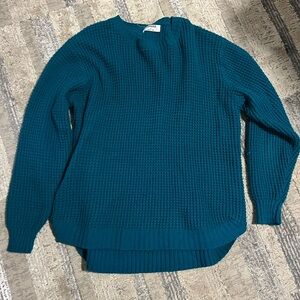 Zenana Outfitters Deep Blue Crewneck Sweater